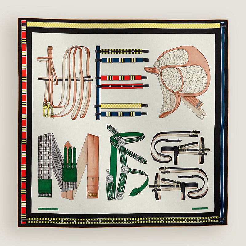 Xale 140 Lettres Équestres | Hermès Brasil